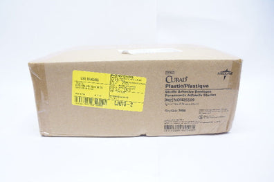 Medline NON25509 Curad Plastic Adhesive Bandages 3/8in. x 1-1/2in. - Case of 3600